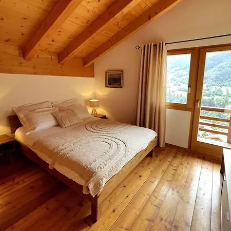 Cozy Anniviers With Fireplace And View 木屋 *