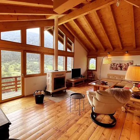 Cozy Anniviers With Fireplace And View 木屋 Vissoie
