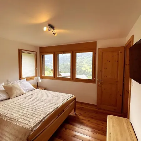 木屋 Cozy Anniviers With Fireplace And View Vissoie